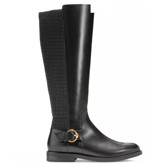 Cole Haan Shoes - Cole Haan Women's Clover Stretch Side-Buckle Riding Boots - NIB